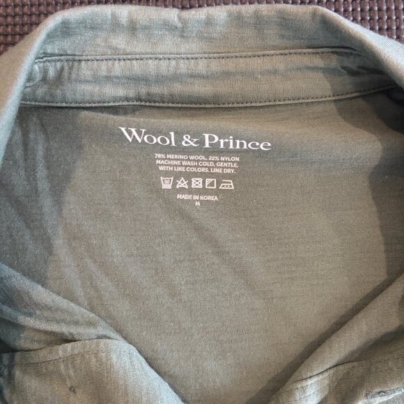Wool & Prince Merino Wool Polo Shirt - Spruce Green (Men’s M) - Picture 2 of 4